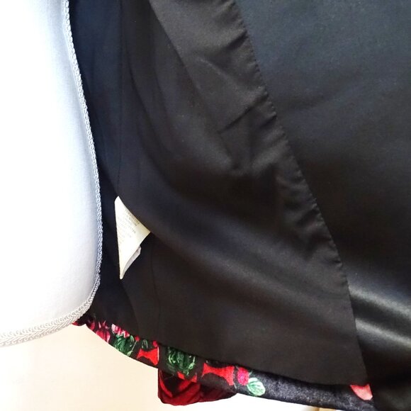 L'AGENCE NWT Chamberlain Velvet Blazer Black Vintage Rose Satin Lapels Size 6 - Picture 9 of 14
